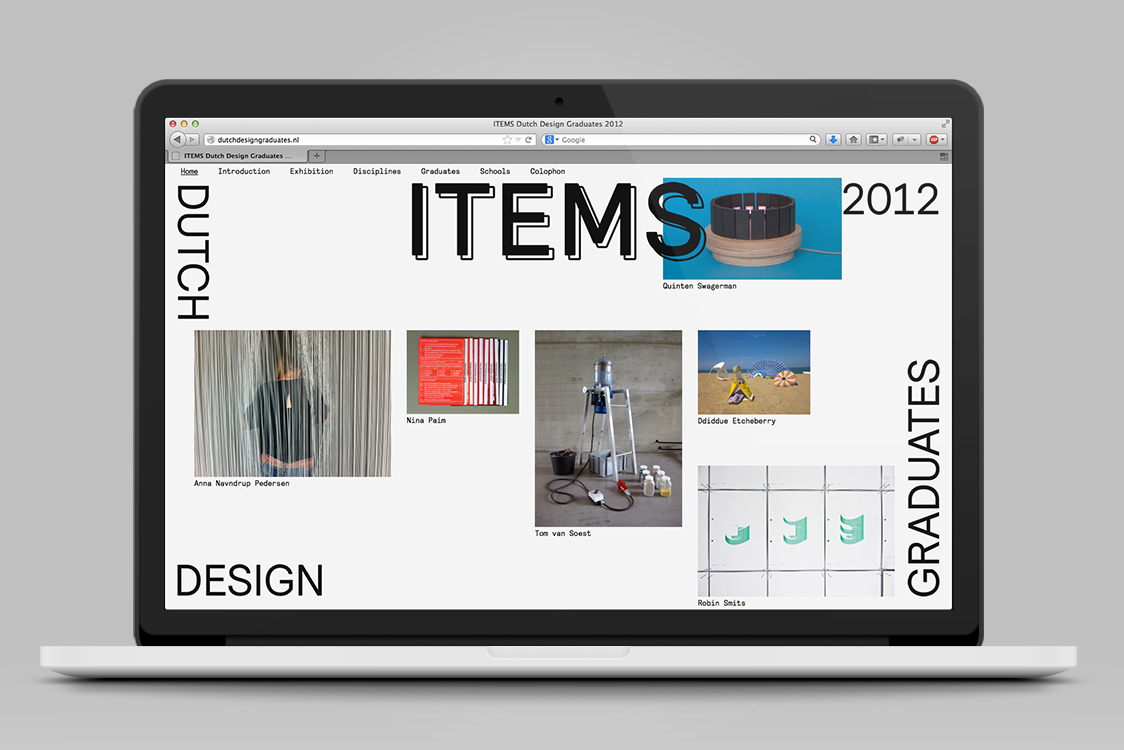 Items exhibition website, 2012 — as Almanak